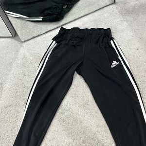Adidas tight fitted fleece joggers